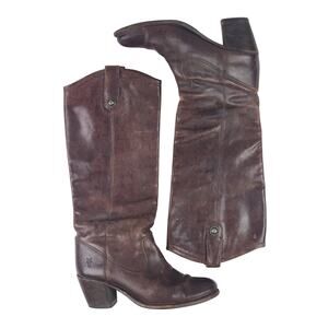 FRYE Jackie Tall Biker Riding Boot Stacked Heel Women's Sz 8